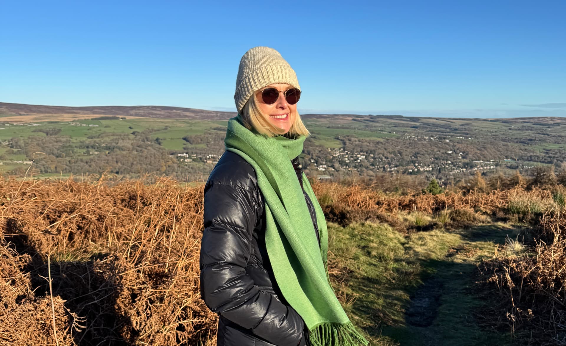 Sarah Clough on the moors